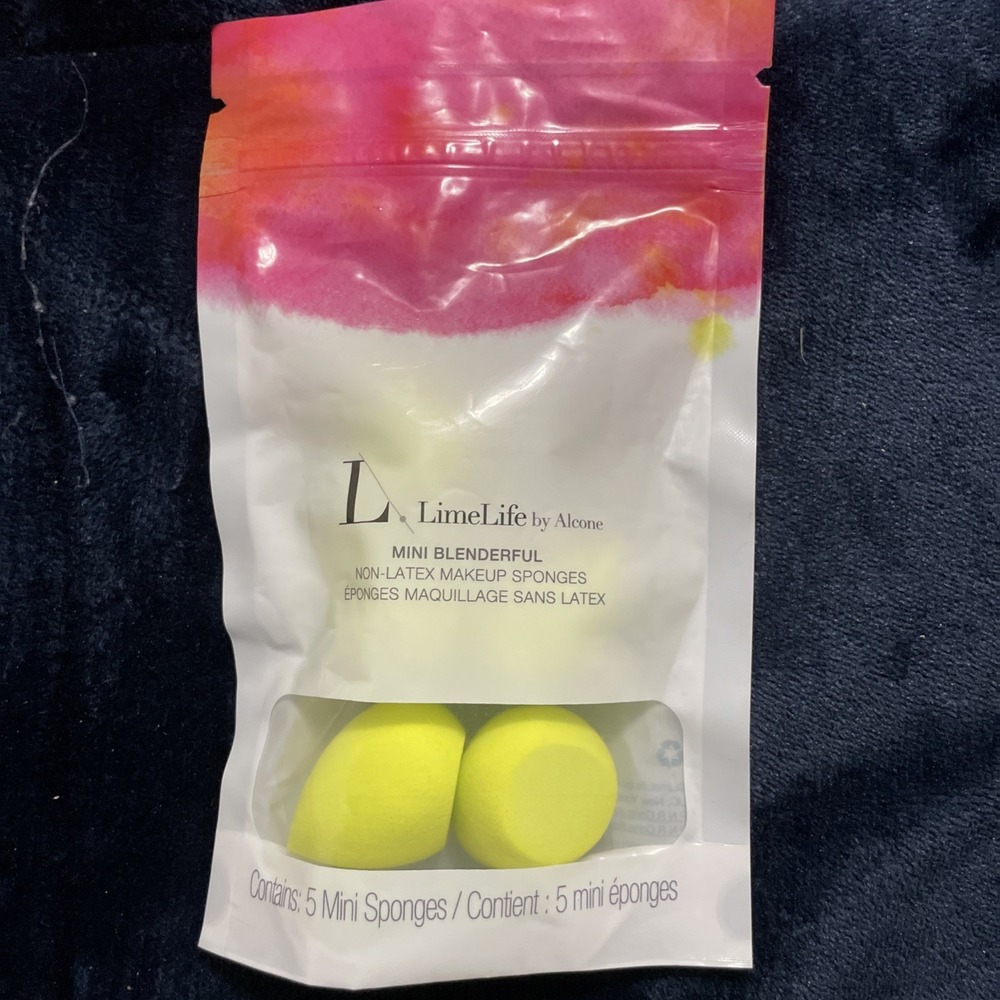 LimeLife by Alcone Mini Blenderful Latex-Free Teardrop Sponges Yellow 5ct NIB